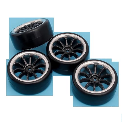 SONHWNGE 4 Stück 1/10 RC Drift Reifen Räder Nabe 12 mm Sechskant for 1:10 for HSP for Axial Scx10 Trx4 for Tam-iya for HPI RC Rally On Road RC Autoreifen(G) von SONHWNGE