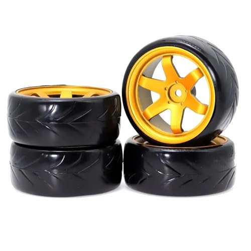 SONHWNGE 4 Stück 1/10 RC Drift Reifen Räder Nabe 12 mm Sechskant for 1:10 for HSP for Axial Scx10 Trx4 for Tam-iya for HPI RC Rally On Road RC Autoreifen(I) von SONHWNGE
