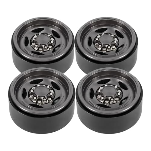 SONHWNGE 4 Stück 1,9 Zoll Beadlock-Felgen mit Maßstab-Hardware for 1/10 RC Crawler SCX10 III Capra TRX4 VS4 CC01 TF2 D90 86100 Emo RC4WD(Gray) von SONHWNGE
