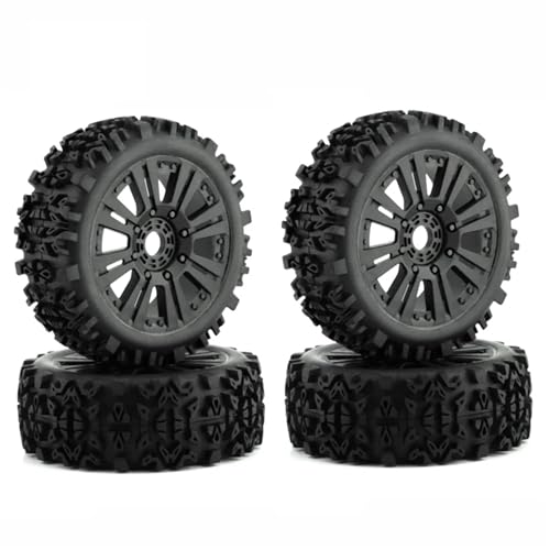 SONHWNGE 4 Stück Paste 1/8 RC Racing Buggy Reifen Bar Kruste Kleiner Stift 17mm Mutter Mittelweich Langlebig Stärken Nabe Reifen mit hohem Grip for HSP RC von SONHWNGE
