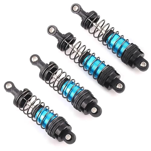 SONHWNGE 4 stücke 75mm 81mm Metall Stoßdämpfer Dämpfer for MJX 16207 16208 for SCY 16101 16102 for Wltoys 144001 124019 for HBX 16889 RC Auto(Blauw) von SONHWNGE