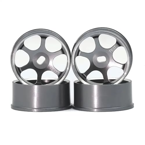 SONHWNGE 4 stücke Drift Reifen Reifen Metall Felge TE37 Radnabe for Wltoys 284131 K969 K989 P939 for Kyosho Mini-Z 1/28 RC Auto Upgrades Teile von SONHWNGE