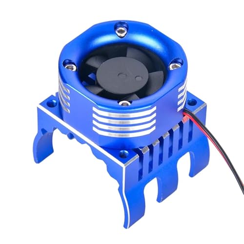 SONHWNGE 42mm Durchmesser Motor Metall Lüfter for RC Elektrische Fernbedienung Modell Auto Buggy Monster Truck Racing(Blauw) von SONHWNGE