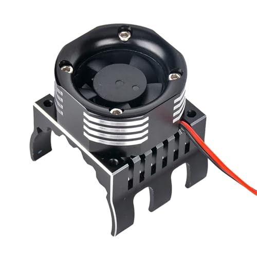 SONHWNGE 42mm Durchmesser Motor Metall Lüfter for RC Elektrische Fernbedienung Modell Auto Buggy Monster Truck Racing(Zwart) von SONHWNGE