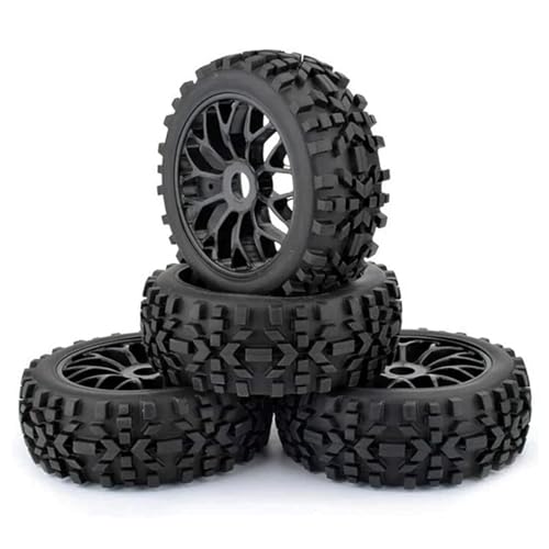 SONHWNGE 4Pcs 118Mm 1/8 RC Off-Road Buggy Reifen Rad 17Mm Hex for ARR-MA for Trax-xas for Redcat for Team for Losi von SONHWNGE