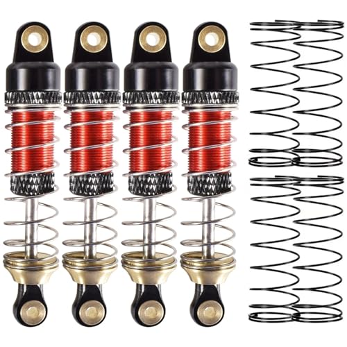 SONHWNGE 52mm Stoßdämpfer Öl Gewinde Frühling Dämpfer Vorne/Hinten for 1/18 TRX4RC Crawler Auto Upgrades Teile(Red Spare Springs) von SONHWNGE