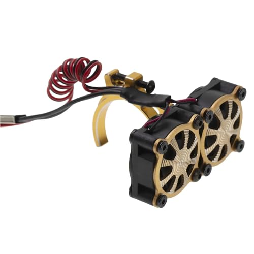 SONHWNGE 540 550 3650 3660 Motor Kühlkörper Lüfter mit Thermosensor for 1/8 1/10 RC Auto Axial SCX10 for Trax-xas TRX4 for Tam-iya(Yellow) von SONHWNGE