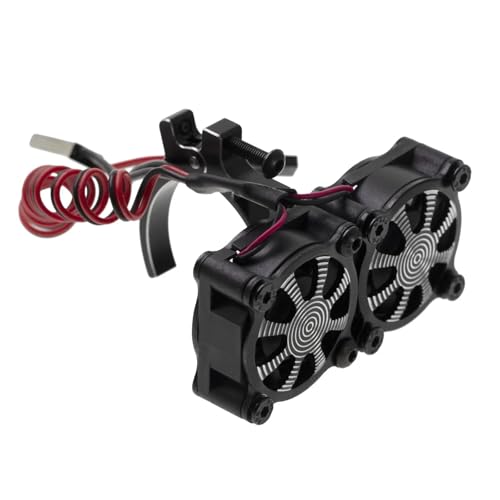 SONHWNGE 540 550 3650 3660 Motor Kühlkörper Lüfter mit Thermosensor for 1/8 1/10 RC Auto Axial SCX10 for Trax-xas TRX4 for Tam-iya(Zwart) von SONHWNGE