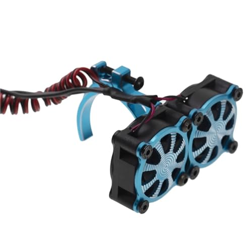 SONHWNGE 540 550 3650 3660 Motorkühlkörperlüfter mit Wärmesensor for 1/8 1/10 RC-Auto for Axial SCX10 for Trax-xas TRX4 for Tam-iya(Blauw) von SONHWNGE