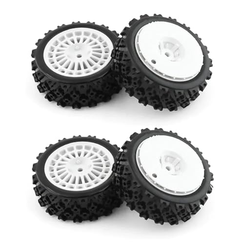 SONHWNGE 72 mm Gummireifen-Radreifen for Tam-iya XV-01 XV01 TA06 TT-01 TT-02 PTG-2 1/10 RC-Rennwagen-Upgrade-Teile Zubehör(White) von SONHWNGE
