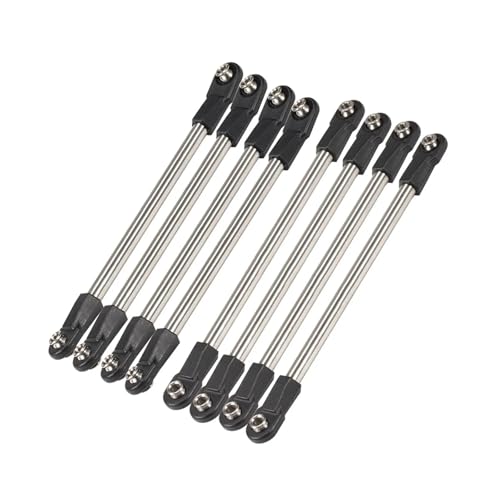 SONHWNGE 8-teiliges Stahl-Radstand-Links-Set mit 275 mm Radstand und geraden, abgewinkelten M4-Gelenkköpfen for 1/10 RC Crawler SCX10 D90 TF2 Chassis DIY SONHWNGE 8-teiliges Stahl-Radstand-Links-Set mit 275 mm Radstand und geraden, abgewinkelten M4-Gelenkköpfen for 1/10 RC Crawler SCX10 D90 TF2 Chassis DIY von SONHWNGE