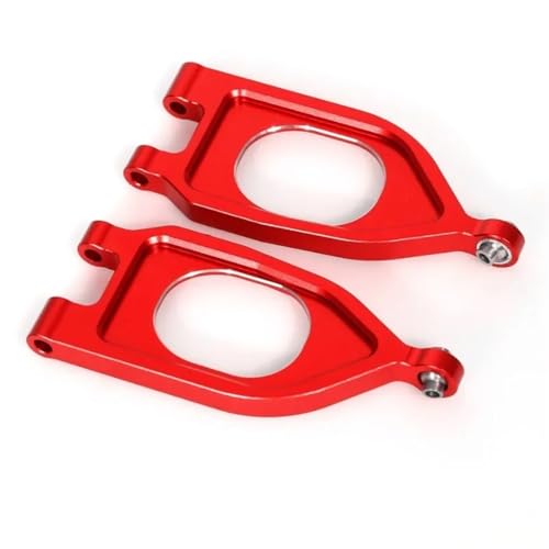 SONHWNGE Aluminiumlegierung Vorderradschwinge Ersatz ARA330752 for ARR-MA1:10 2WD Monster Truck RC Auto Upgrade Teile(Rood) von SONHWNGE