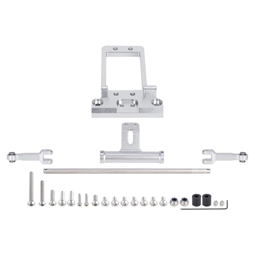 SONHWNGE BTA Servohalterung mit vollhydraulischem Lenkzylinder-Kit for 1/10 RC Crawler for Vanquish for Wraith Axle RR10 SMT10 Roll Cage(Silver) von SONHWNGE