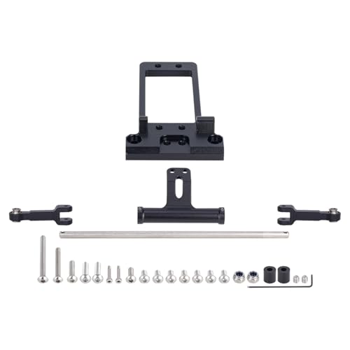 SONHWNGE BTA Servohalterung mit vollhydraulischem Lenkzylinder-Kit for 1/10 RC Crawler for Vanquish for Wraith Axle RR10 SMT10 Roll Cage(Zwart) von SONHWNGE