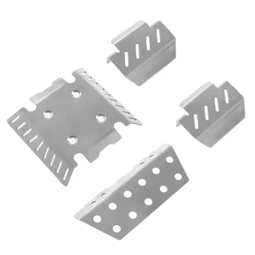 SONHWNGE Edelstahl-Chassis-Panzerungsschutz vorne und hinten for MJX H8H V1 V2 1/8 RC Car Upgrade-Teile-Zubehör von SONHWNGE