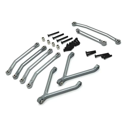 SONHWNGE Geeignet for FMS 1/24 for Xia-oqi FCX24 RC Auto Ersatzteile Metall Upgrade Chassis Hebel Lenkhebel(Light Grey) von SONHWNGE