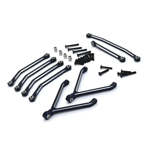 SONHWNGE Geeignet for FMS 1/24 for Xia-oqi FCX24 RC Auto Ersatzteile Metall Upgrade Chassis Hebel Lenkhebel(Zwart) von SONHWNGE