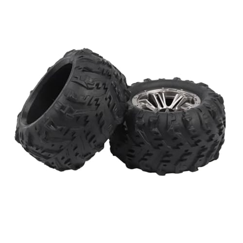 SONHWNGE Gummi-Schneereifen for RC for HBX 16889 for WLtoys 124016/124017 Truggy Truck mit 12 mm Metall-Sechskant-Offroad-Rad(2pcs) von SONHWNGE