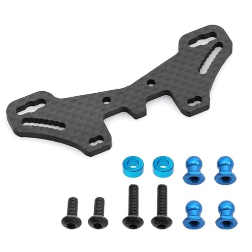 SONHWNGE Kohlefaser vorne und hinten erhöhen Stoßdämpferplatte for Tam-iya TT02S TT02SR TT-02 Type-S 1/10 RC Car Upgrade-Teile(Rear) von SONHWNGE