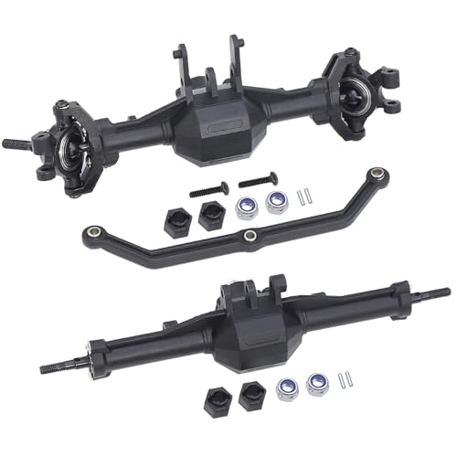 SONHWNGE Kunststoff Vorne Hinten Gerade Komplette Diamant Achse for 1/18 for Trax-xas Trx4m RC Crawler Ersatz Zubehör Upgrade Teile(Front Rear Axle Set) von SONHWNGE