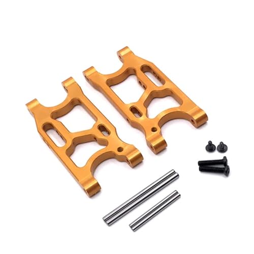 SONHWNGE Metall Upgrade Hinterradschwinge for LC Racing 1/14 for WLtoys 144010 144001 144002 124017 124016 124018 124019 RC Autoteile(Yellow) von SONHWNGE