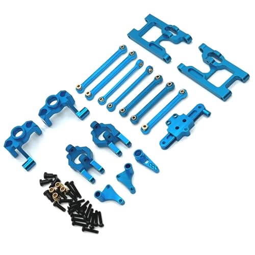 SONHWNGE Metall-Upgrade-Kit, passend for WLtoys 1/12 124006 12423 12427 12428 RC-Autozubehör(Blauw) von SONHWNGE