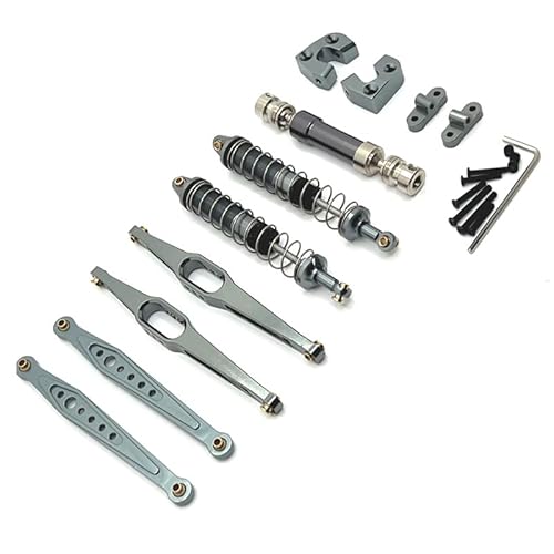 SONHWNGE Metall-Upgrade-Kit for WLtoys 1/12 124006 12423 12427 12428 12429 RC-Autoteile(Dark Grey) von SONHWNGE