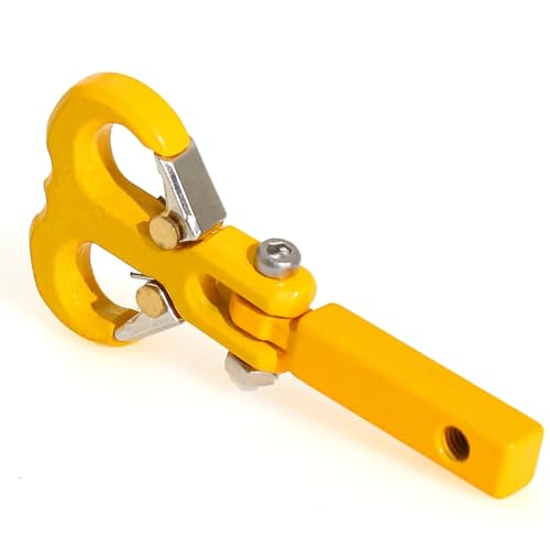 SONHWNGE Metall Winde Stoßstange Abschleppen Anhänger Haken Drop Hitch Empfänger for 1/8 1/10 RC Crawler Auto Axial SCX10 for TRAX-XAS TRX4 D90 Upgrade Teile(Yellow) von SONHWNGE