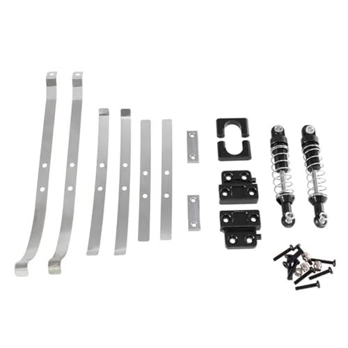SONHWNGE Metall verbesserte Hinterachse Feste Teile Stoßdämpfer Federplatten for MN Modell 1/12 MN82 LC79 RC Autoteile(Zwart) von SONHWNGE