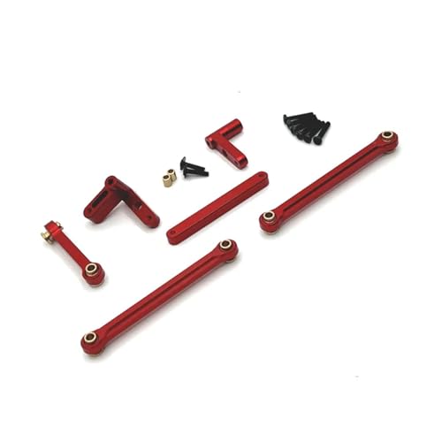 SONHWNGE Metall verbesserte Lenkstange for Hu-anSu 1/14 Full Series 14321 for JJRC C8802 YDJ-D879 RC Autoteile(Rood) von SONHWNGE