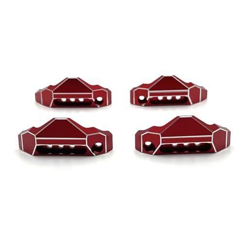 SONHWNGE Metall verbesserte Vorder- und Hinterradaufhängungsschutzteile for MJX 1/10 10208 for Monster RC-Autoteile(Rood) von SONHWNGE