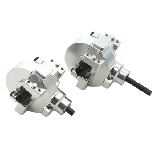SONHWNGE Metallgetriebe vorne und hinten, kompletter Antrieb und Differenzial 02030 03015 02024 02051 102075 1/10 RC-Auto for HSP 94123 94107 94111 94118(Silver) von SONHWNGE