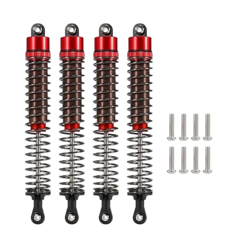 SONHWNGE Ölverstellbarer 52-mm-120-mm-Stoßdämpfer for 1/10 RC Truggy Buggy Monster Trucks auf der Straße Touring Drift Cars Upgrade-Teile(4pcs 120mm red) von SONHWNGE