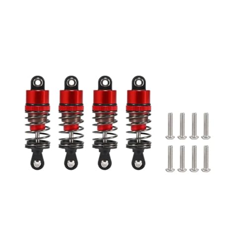 SONHWNGE Ölverstellbarer 52-mm-120-mm-Stoßdämpfer for 1/10 RC Truggy Buggy Monster Trucks auf der Straße Touring Drift Cars Upgrade-Teile(4pcs 52mm red) von SONHWNGE