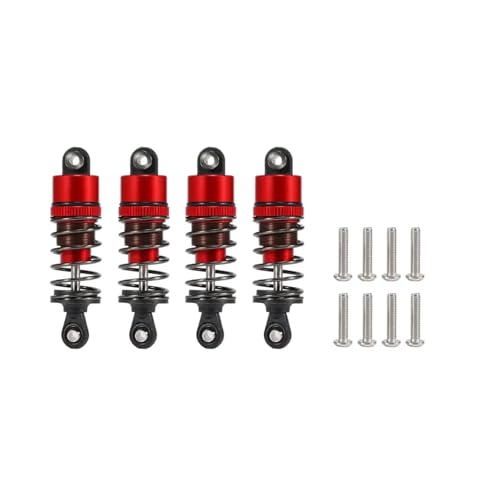 SONHWNGE Ölverstellbarer 52-mm-120-mm-Stoßdämpfer for 1/10 RC Truggy Buggy Monster Trucks auf der Straße Touring Drift Cars Upgrade-Teile(4pcs 55mm red) von SONHWNGE