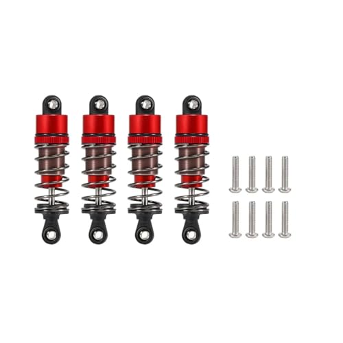 SONHWNGE Ölverstellbarer 52-mm-120-mm-Stoßdämpfer for 1/10 RC Truggy Buggy Monster Trucks auf der Straße Touring Drift Cars Upgrade-Teile(4pcs 62mm red) von SONHWNGE