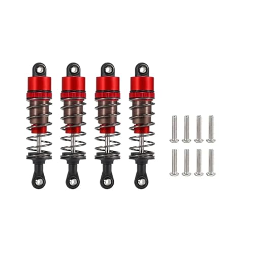 SONHWNGE Ölverstellbarer 52-mm-120-mm-Stoßdämpfer for 1/10 RC Truggy Buggy Monster Trucks auf der Straße Touring Drift Cars Upgrade-Teile(4pcs 70mm red) von SONHWNGE