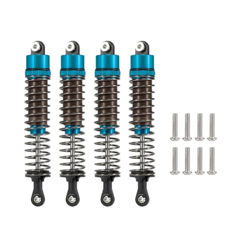 SONHWNGE Ölverstellbarer 52-mm-120-mm-Stoßdämpfer for 1/10 RC Truggy Buggy Monster Trucks auf der Straße Touring Drift Cars Upgrade-Teile(4pcs 85mm Blue) von SONHWNGE