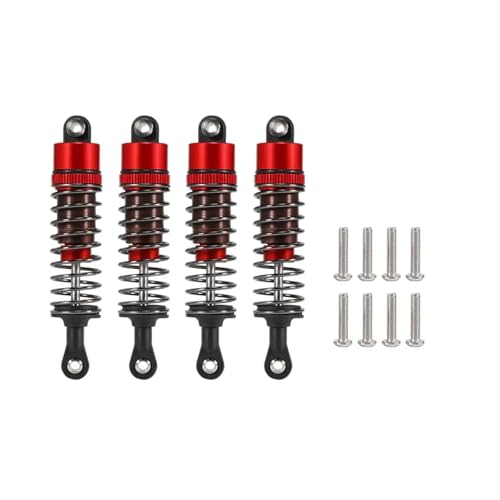 SONHWNGE Ölverstellbarer 52-mm-120-mm-Stoßdämpfer for 1/10 RC Truggy Buggy Monster Trucks auf der Straße Touring Drift Cars Upgrade-Teile(4pcs 85mm red) von SONHWNGE