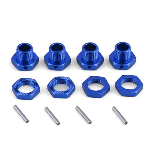 SONHWNGE RC Auto Metall 17mm Rad Hex Nabe Adapter mit Mutter for ARR-ma 1/7 for Infraction for Felony 6S 1/8 for Typhon 6S RC Auto Upgrade Teile(Blauw) von SONHWNGE