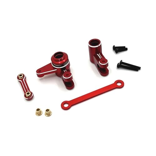 SONHWNGE RC Auto Upgrade Lenkung Komponente Servo Stange Set for MJX 1/10 10208 Monster RC Auto Upgrade Teile(Rood) von SONHWNGE