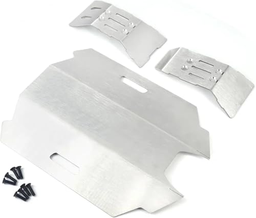 SONHWNGE RC Chassis Armor Set for ARR-ma 1/14 for Mojave GROM Edelstahl Vorne Hinten Chassis Armor Schutz Platte Skid Platte Upgrade von SONHWNGE