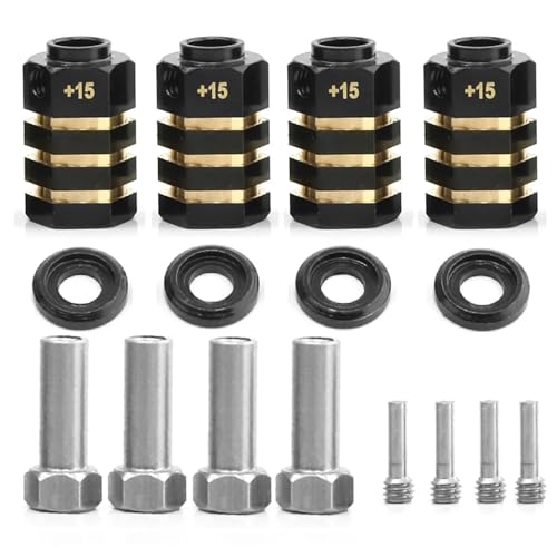 SONHWNGE RC-Messing-Abstandshalter, Radsechskant-Nabenverlängerungen for TRX4 TRX6-Radverlängerung, Sechskant-Antriebsadapter (+15 mm Dicke) von SONHWNGE