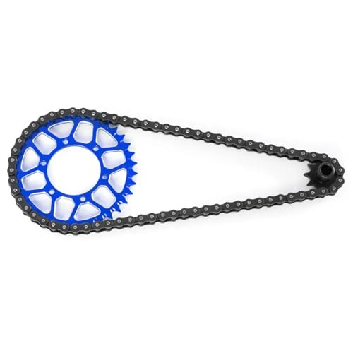 SONHWNGE RC for LOSI 1/4 for Promoto-MX Motorrad Stahl 10T Vorderrad + 36T Hinterrad + 70-Abschnitt Kettenradsatz Upgrade Teile Zubehör(Blauw) von SONHWNGE