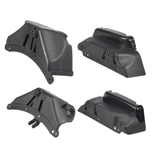 SONHWNGE Schwarze Kotflügelverbreiterungen aus Kunststoff vorne und hinten for 1/10 RC-Auto-Crawler SCX10 mit 313 mm Radstand und Planetengetriebe-Chassis von SONHWNGE