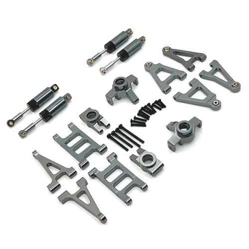 SONHWNGE Verwendet for MJX 1/14 14301 14302 14303 RC Auto Teile Metall Upgrade Und Modifikation Kit Ersatzteile(Dark Grey) von SONHWNGE