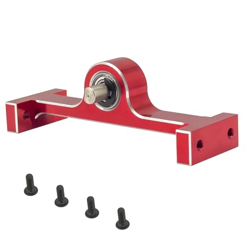 SONHWNGE for Axial Scx10 Upgrade Teile Aluminium Legierung 1/10 Verteilergetriebe 70mm Breite 5mm D-Förmigen Welle Metall for Rc Crawler Auto Zubehör(Rood) von SONHWNGE