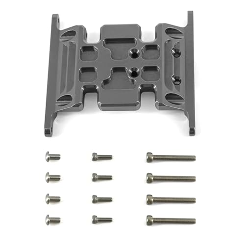SONHWNGE for Axial Scx10 Upgrade Teile Chassis Getriebe Montieren Getriebe Halter Skid Platte Metall for Rc Crawler Auto Zubehör Maßstab 1/10(Titanium) von SONHWNGE