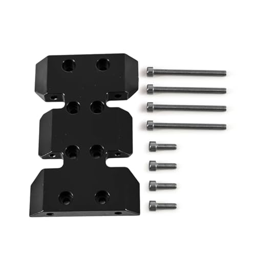 SONHWNGE for Axial Scx10 Upgrades Teile Metallic Aluminium Unteren Schwerpunkt Übersetzung Skid Plate for Scx10i ii iii Rc Auto Zubehör(Zwart) von SONHWNGE