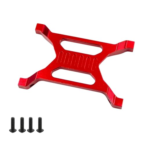 SONHWNGE for FSCX10 PRO Upgrade Teile Aluminium Aolly Hinten Chassis Brace Batterie Befestigung Halterung Halterung 1/10 RC Axial Remote Zubehör(Rood) von SONHWNGE